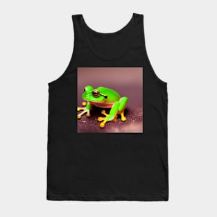 Realistic Green Frog Tank Top